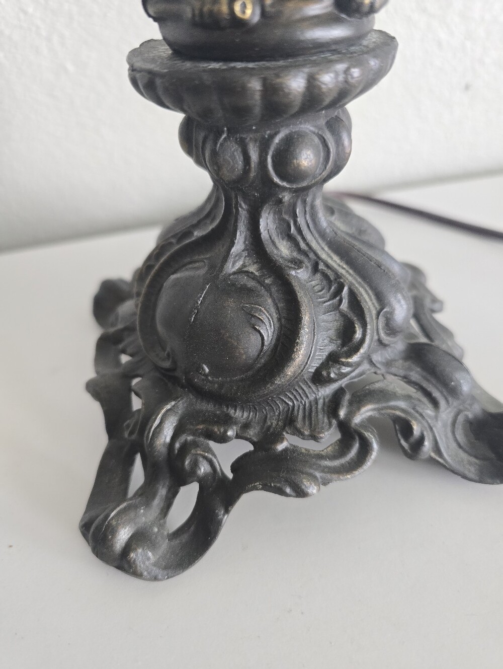 Brass Art Decco Victorian Lamp Standing Woman - Picture 2 of 8